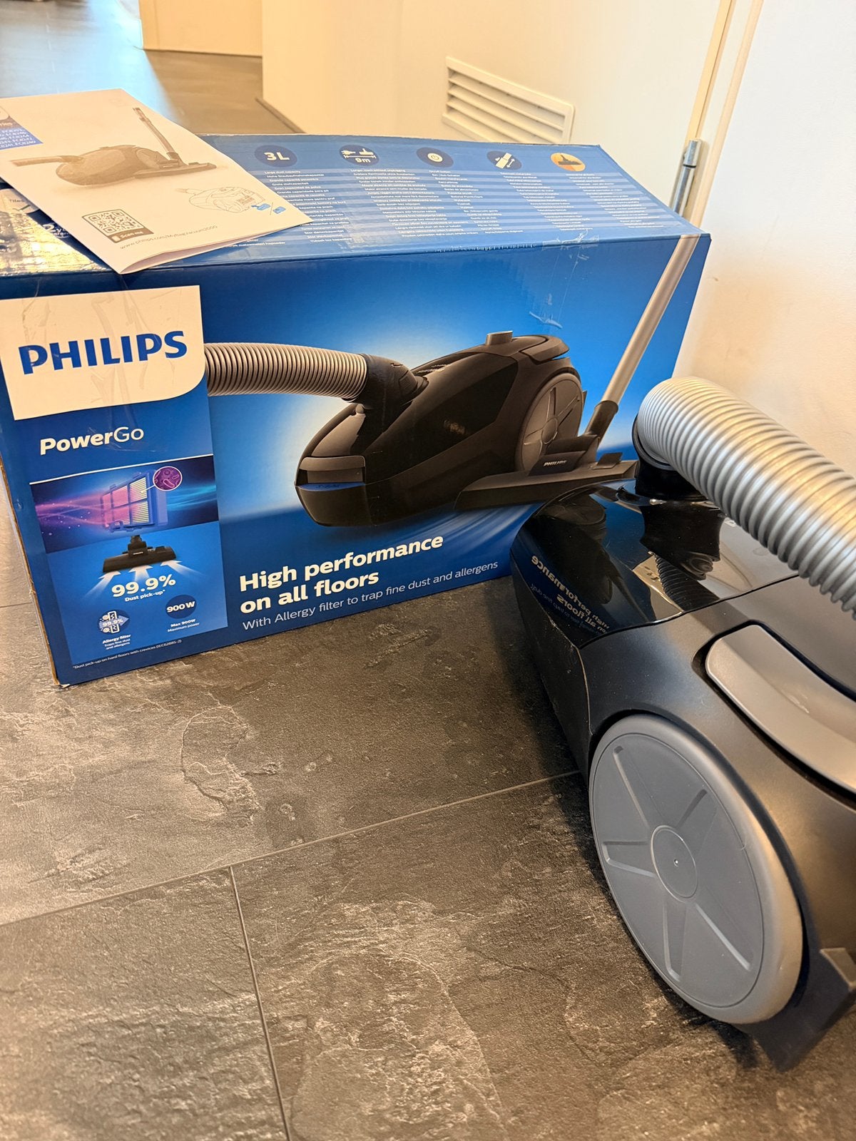 Philips Stofzuiger 2000 Powergo met zak nieuw in doos, Witgoed en Apparatuur, Stofzak, Philips, Nieuw, Ophalen of Verzenden