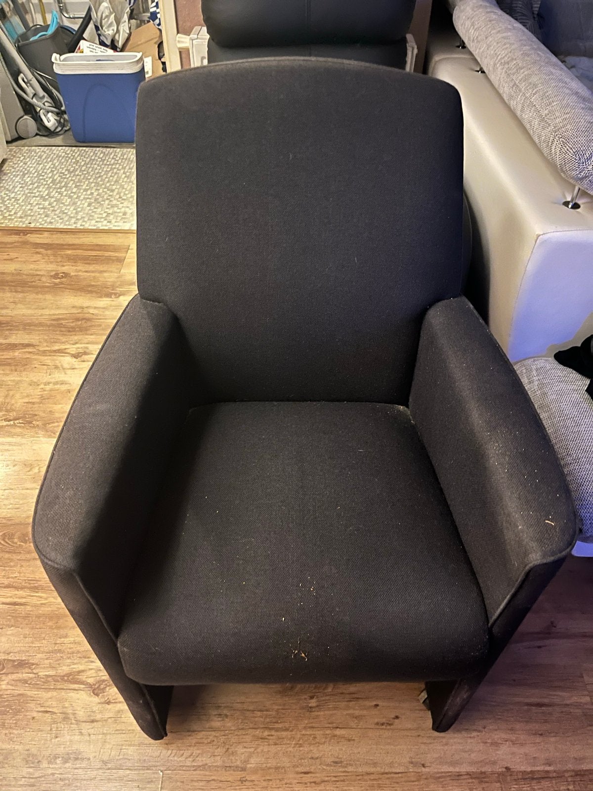 Comfortabele fauteuil - Zwart/Paars, Ophalen, Gebruikt, Minder dan 75 cm, Stof