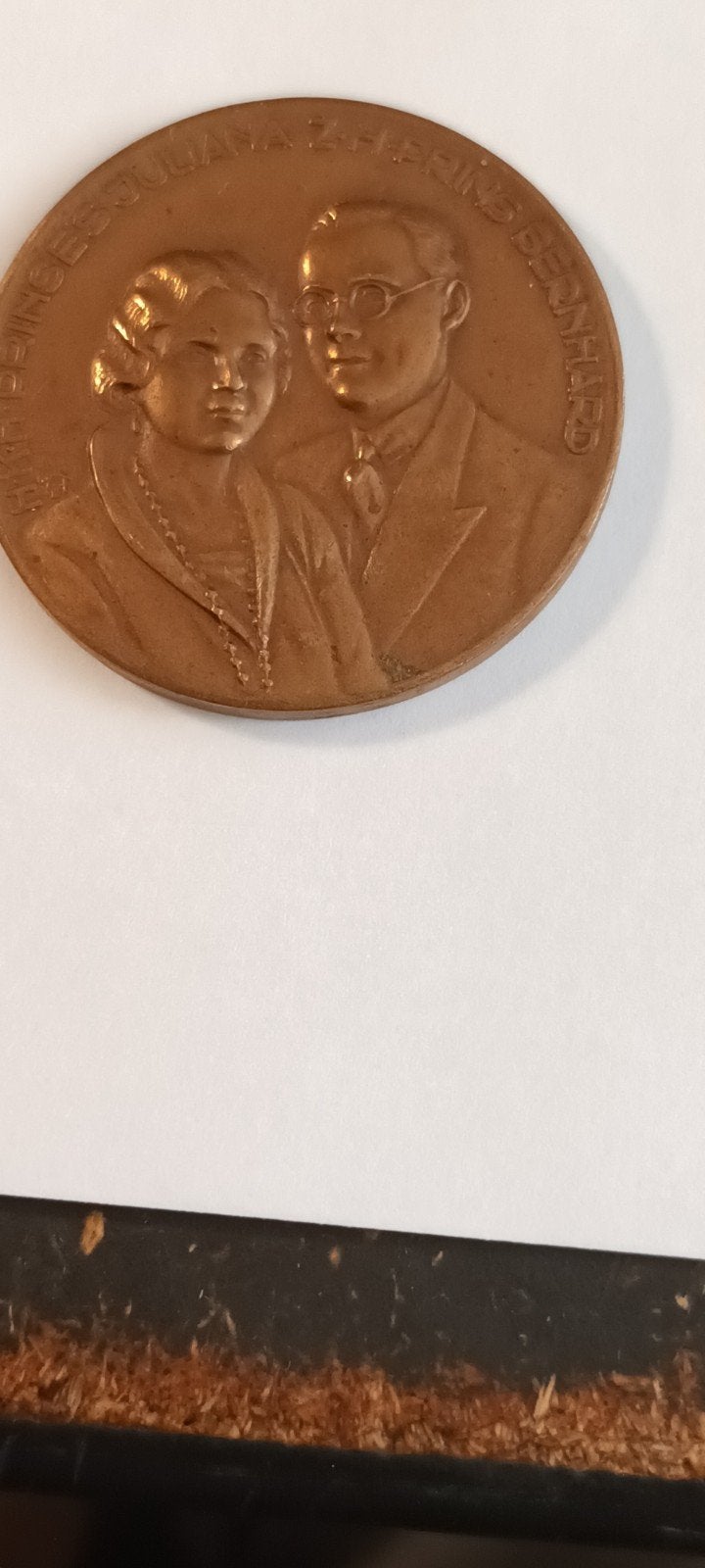 Huwelijksmunt Juliana en Bernhard 1937, Losse munt, Overige waardes, Ophalen of Verzenden, Koningin Wilhelmina
