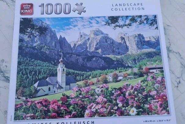 King Legpuzzel 1000 stukjes - Dolomieten Kollfusch, Ophalen of Verzenden, 500 t/m 1500 stukjes, Zo goed als nieuw, Legpuzzel