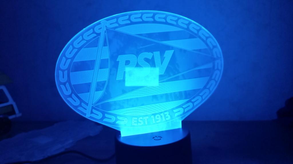 3d led light lamp PSV Eindhoven, Huis en Inrichting, Lampen | Tafellampen, Ophalen of Verzenden, Nieuw, Minder dan 50 cm