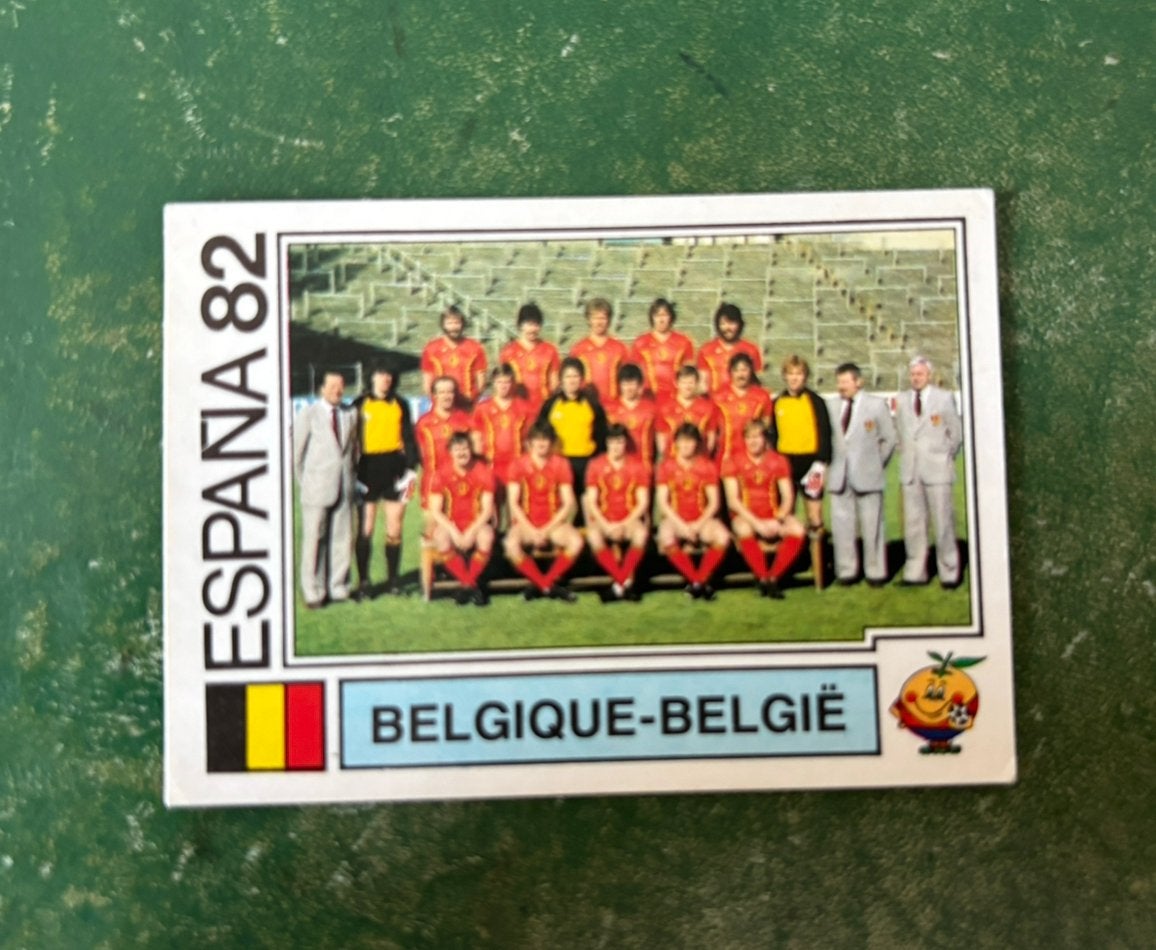 Panini plaatje team Belgie WK 1982, Verzamelen, Ophalen of Verzenden