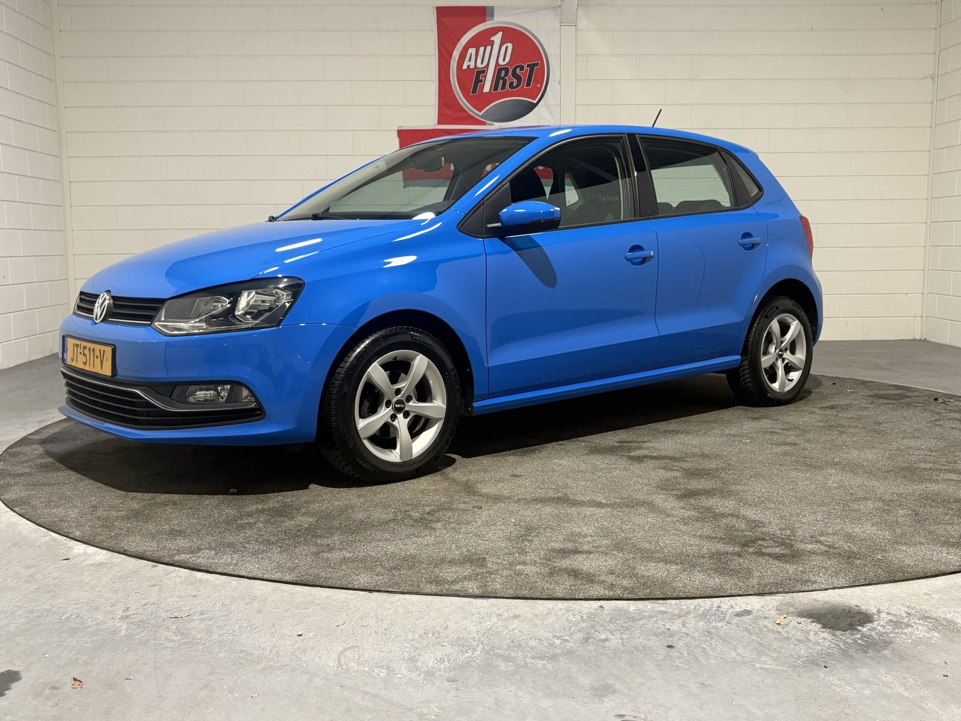 Volkswagen Polo 1.0 Comfortline, lage km stand, Airco, Apple, Auto's, Stof, Euro 6, Blauw, Origineel Nederlands