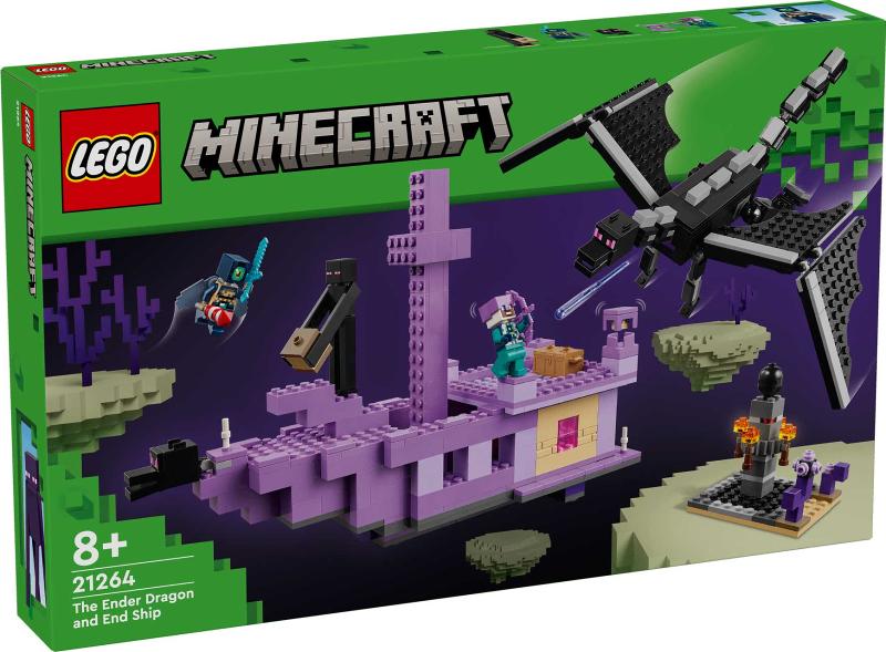 Lego Minecraft set 21264 The Ender Dragon and End Ship, Ophalen of Verzenden, Nieuw, Complete set, Lego