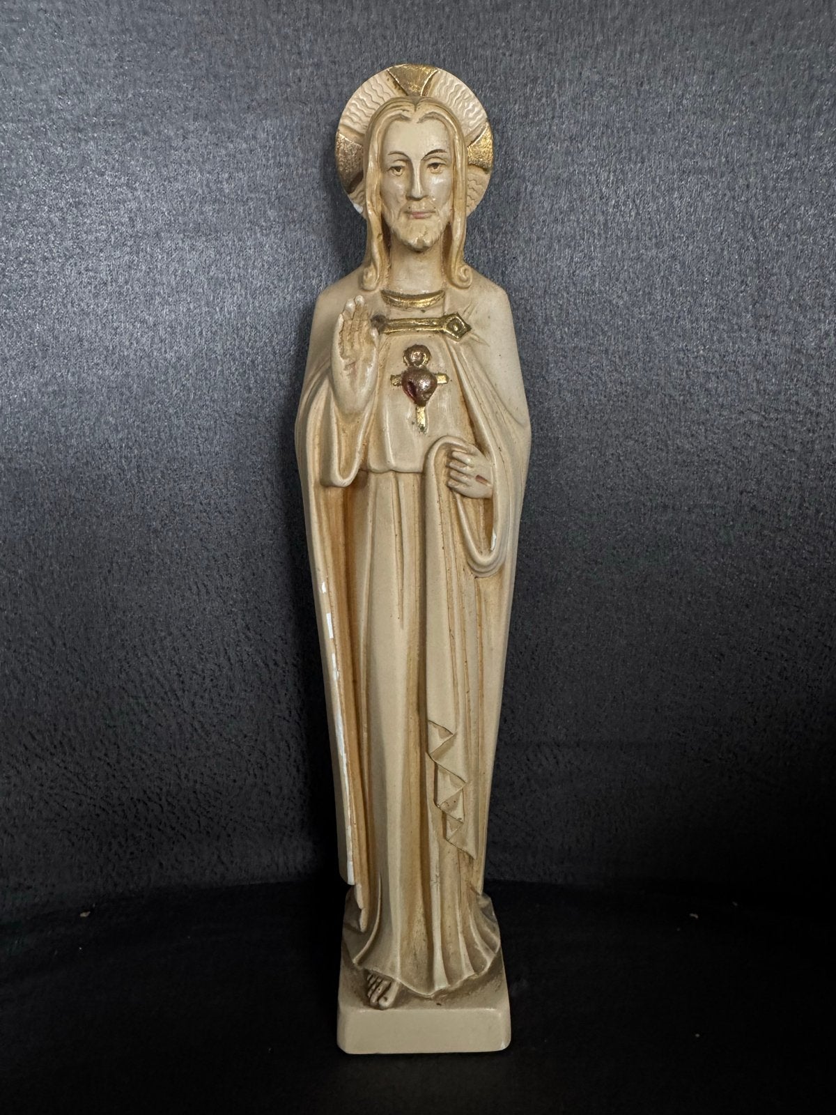 Vintage Heilig Hart Jezus beeld - G.L.V. 4258, Antiek en Kunst, Antiek | Religie, Ophalen of Verzenden