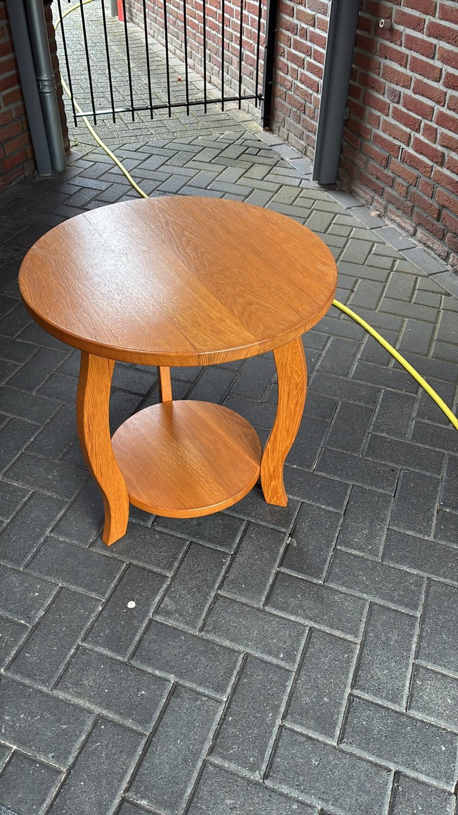 Massief eiken bijzettafel, Antiek en Kunst, Ophalen