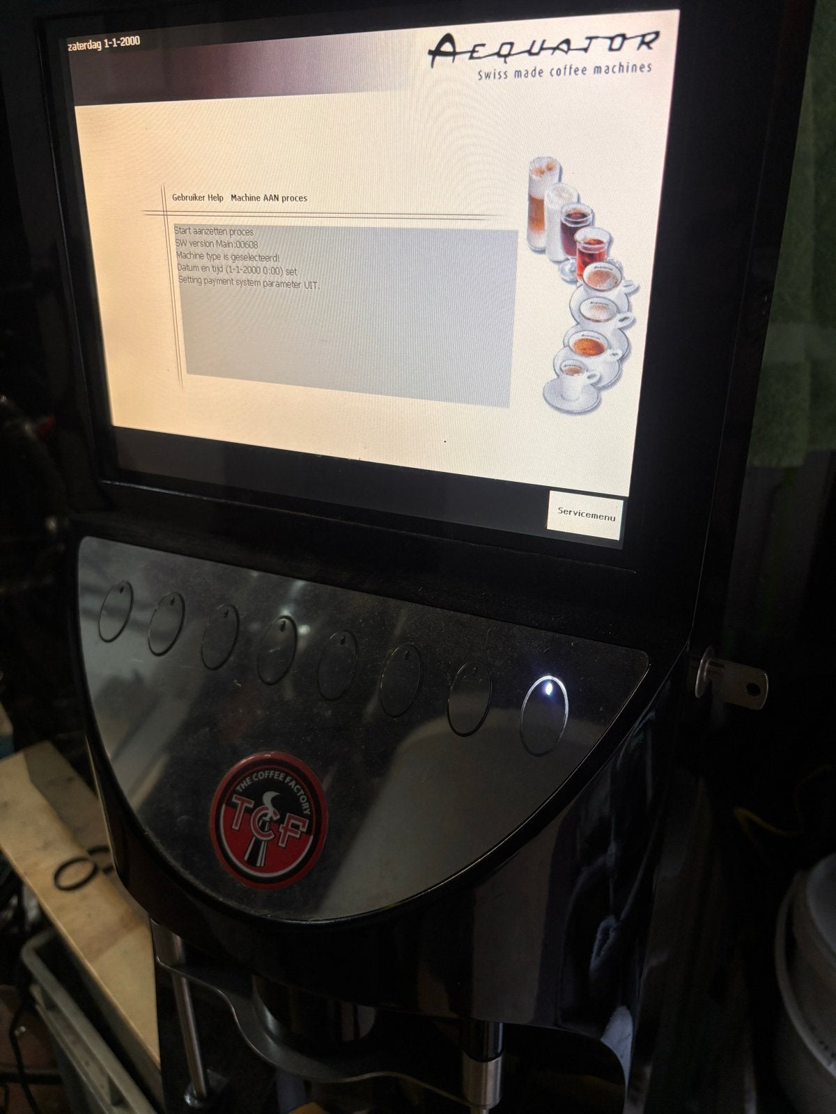Aequator Brasil ASD koffiemachine met TFT-scherm, Ophalen of Verzenden, Gebruikt