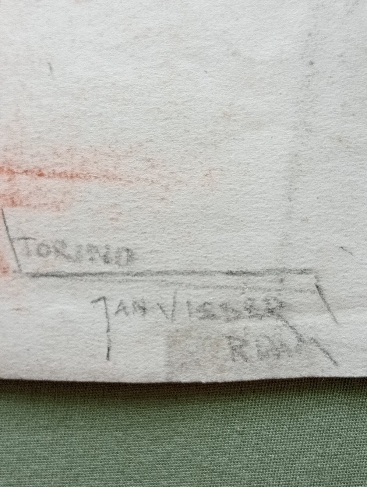 Jan Visser tekening Torino ruiter te paard jaren 40, Antiek en Kunst, Kunst | Tekeningen en Foto's, Ophalen of Verzenden