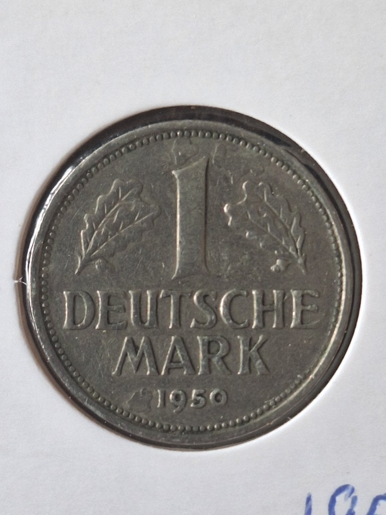 DUITSLAND 1 mark 1950 J (#38), Ophalen of Verzenden, Duitsland, Losse munt