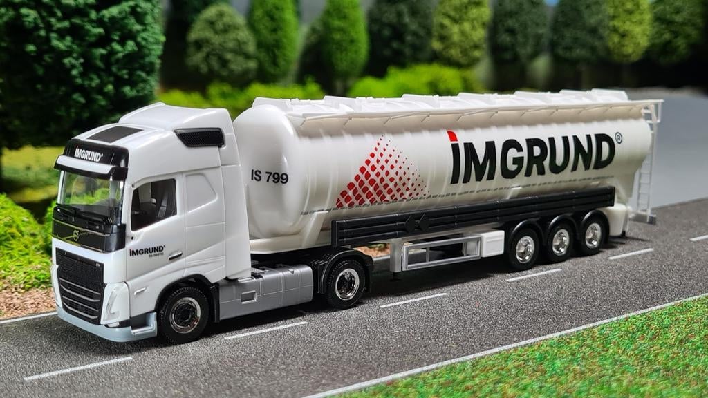 076 Herpa Imgrund Volvo  vacuüm kipper silotrailer, Ophalen of Verzenden, Nieuw, Bus of Vrachtwagen, Herpa