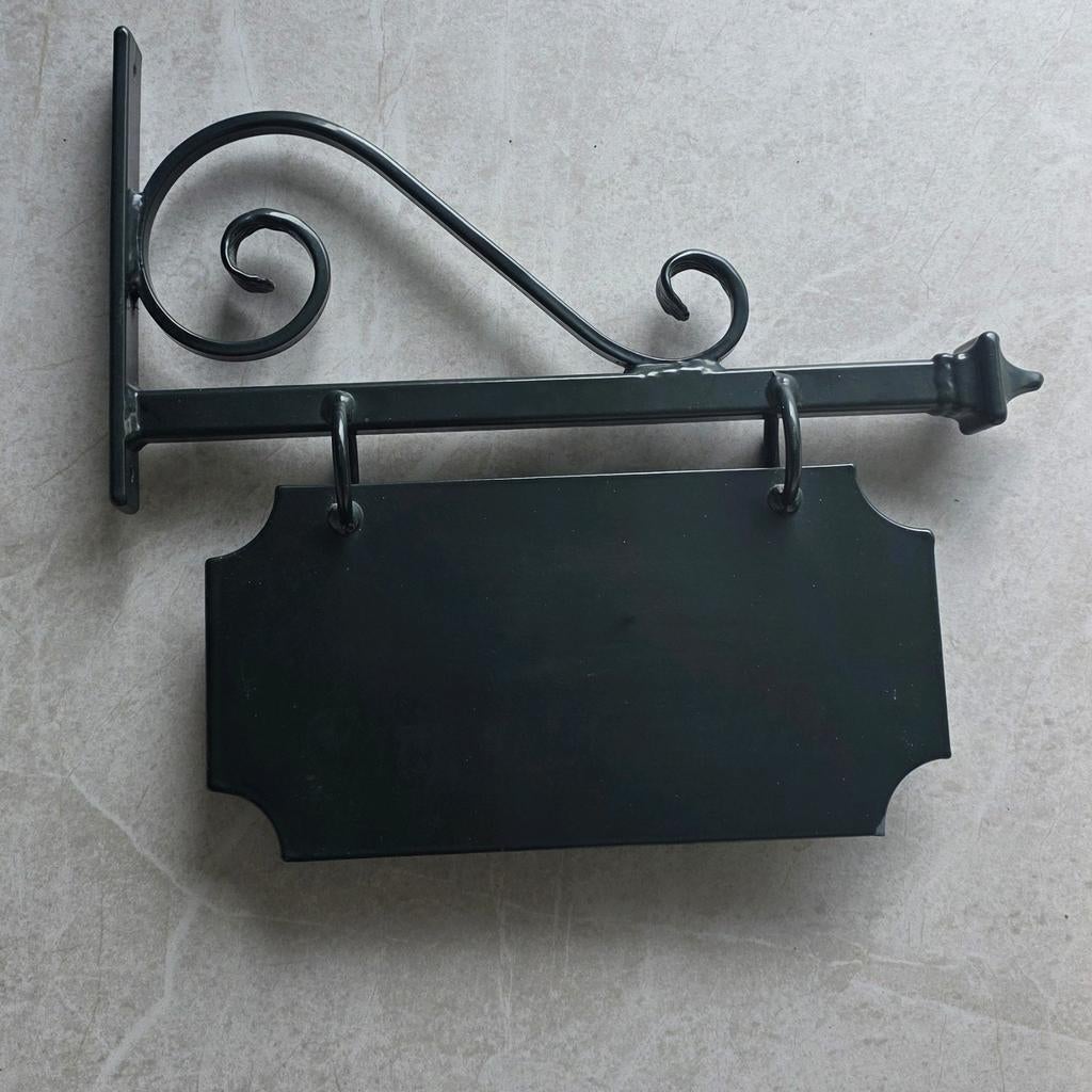 Uithangbord naambord smeedijzer-look KS donkergroen, Ophalen of Verzenden