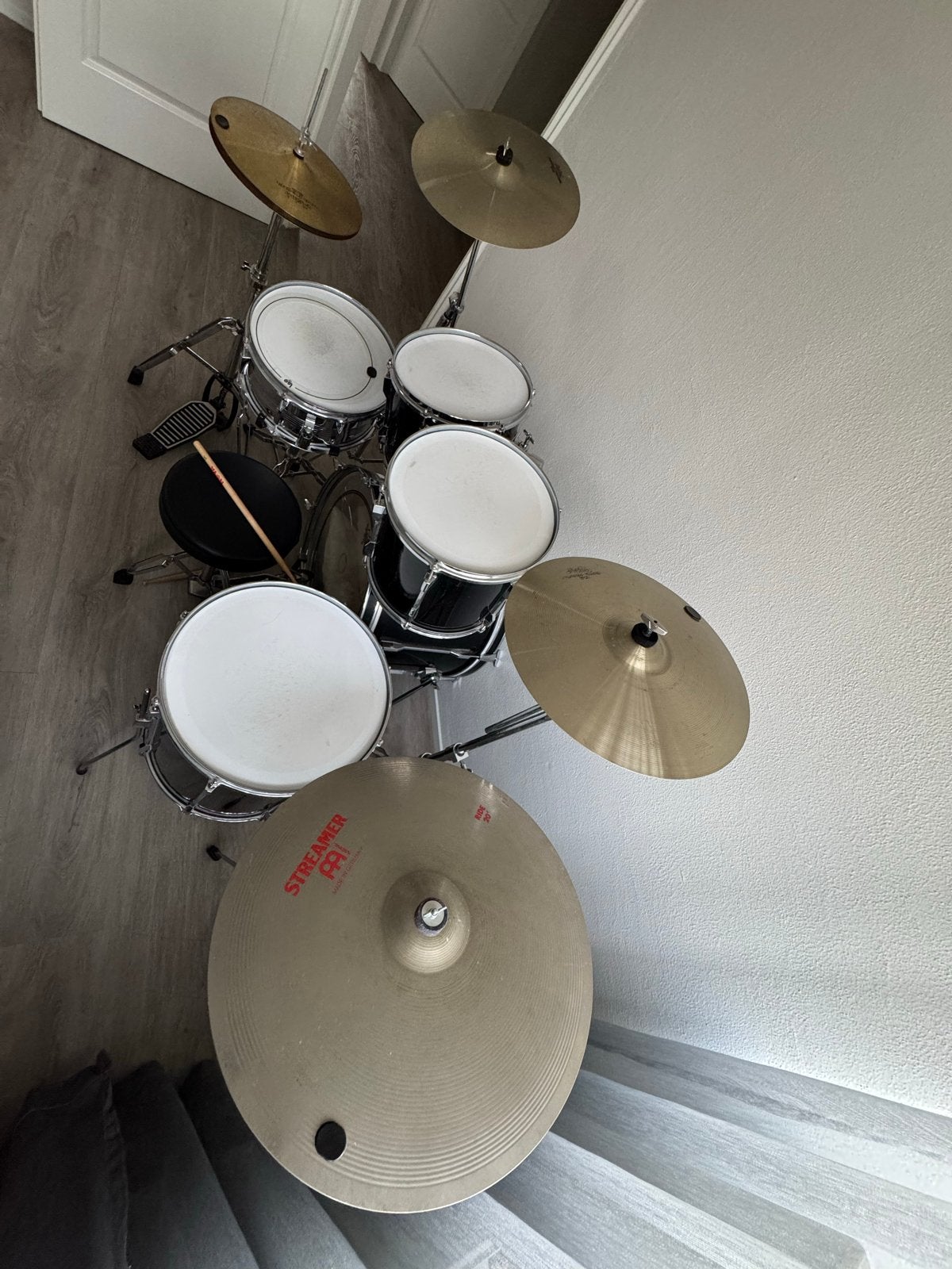 Pearl Export drumstel – compleet incl. hi-hats, cymbals, Muziek en Instrumenten, Drumstellen en Slagwerk, Ophalen, Gebruikt, Pearl