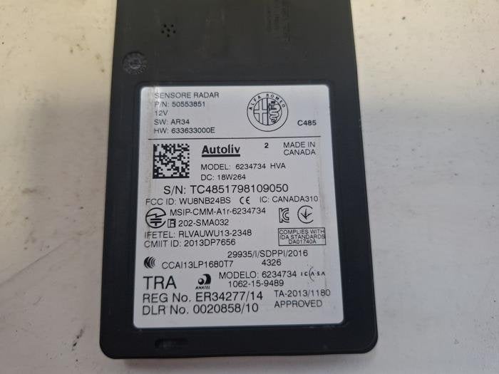 Radar sensor van een Alfa Romeo Stelvio, Gebruikt, -, Verzenden, -