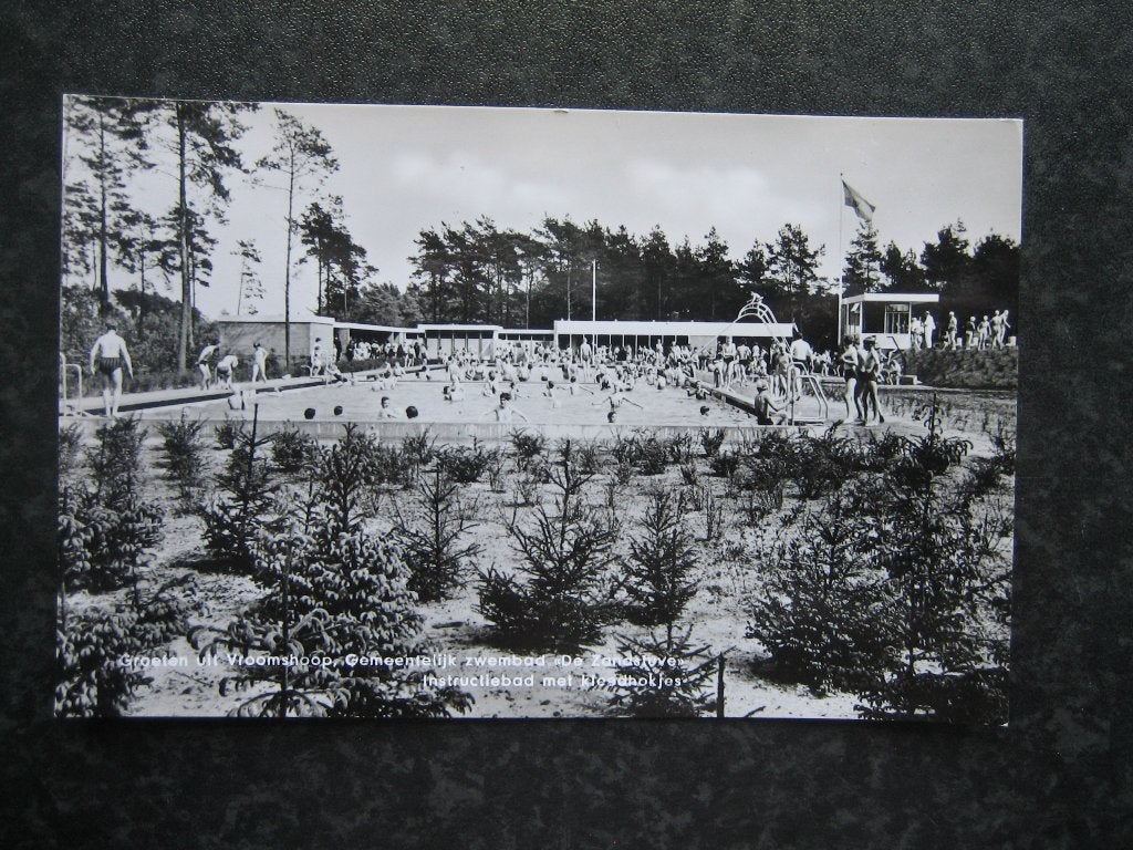 VROOMSHOOP  Gemeentelijk zwembad De Zandstuve 1963, Ophalen of Verzenden, 1960 tot 1980, Overijssel