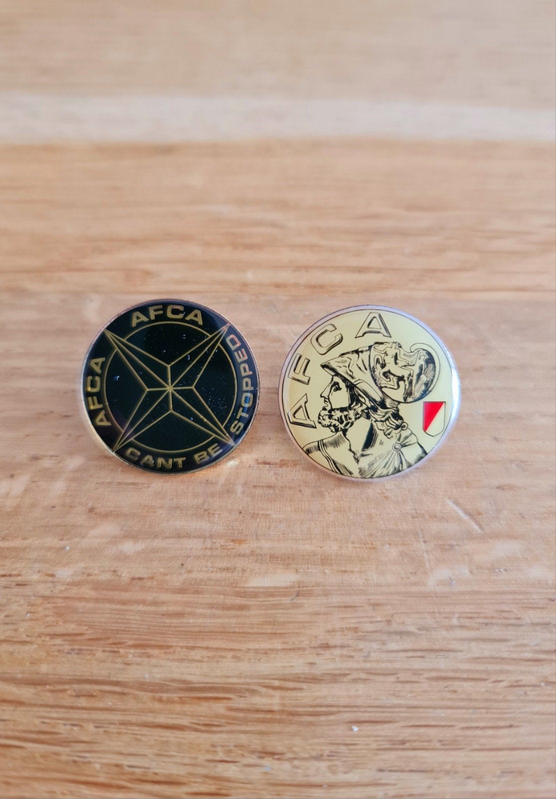 Set van 2 Ajax AFCA Pins / Speldjes, Ophalen of Verzenden, Zo goed als nieuw, Ajax, Overige typen