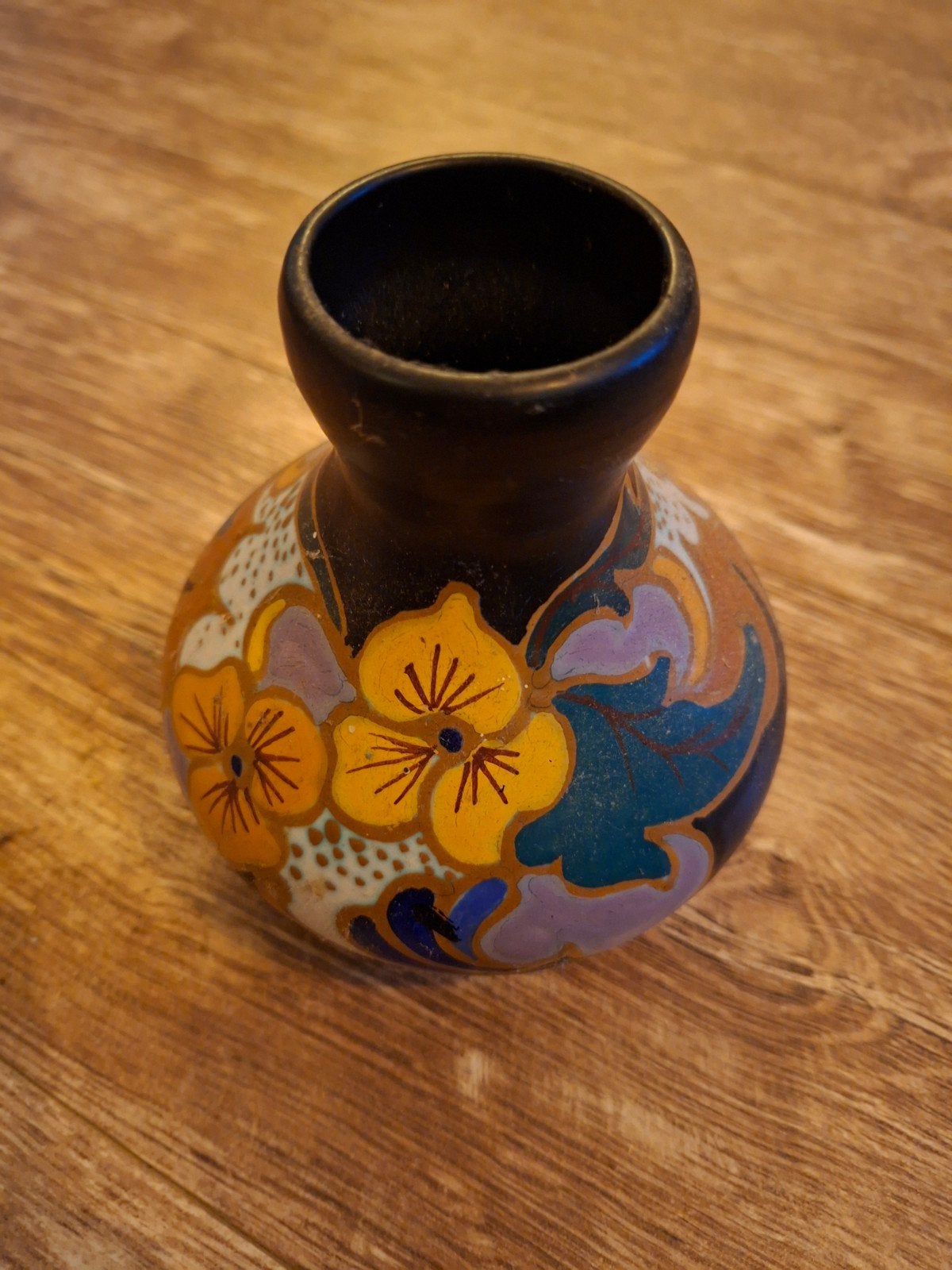 Vintage Eskaf vaasje met bloemmotief, Antiek en Kunst, Ophalen