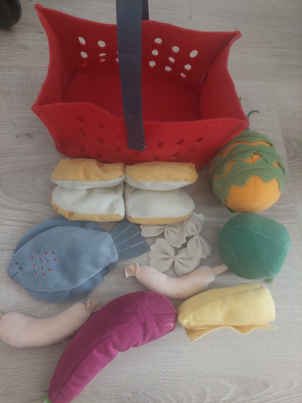 Ikea Boodschappen Mandje met Zachte Speelgoed Voeding, Ophalen of Verzenden, Gebruikt, Overige typen