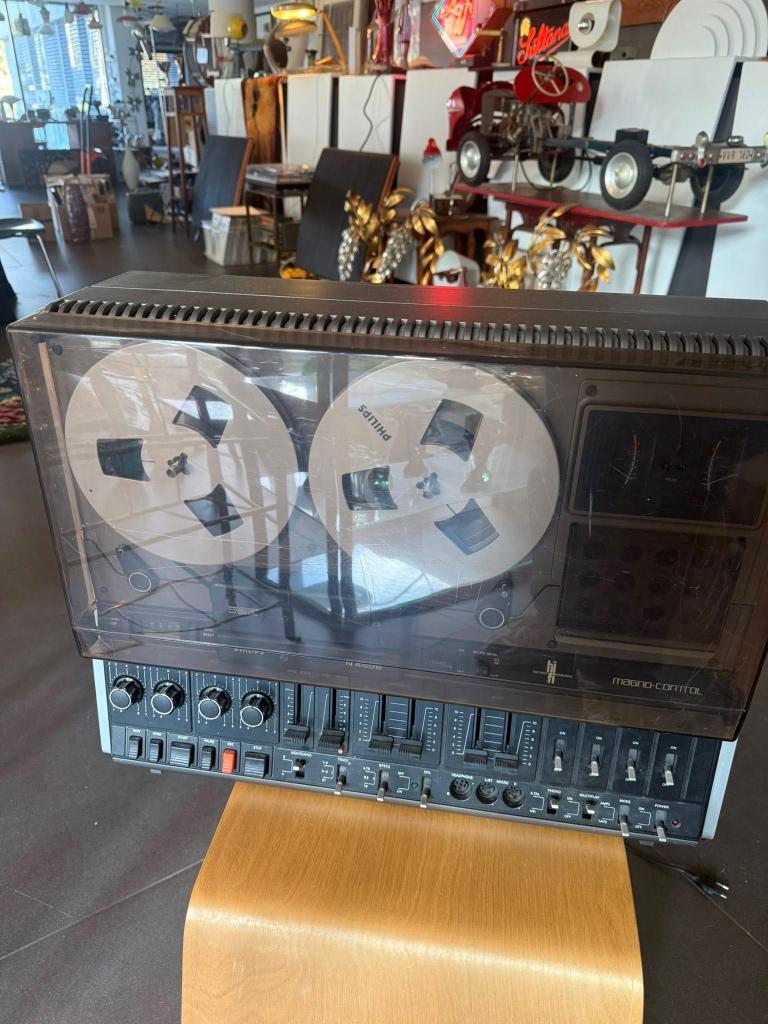 Philips N4506 bandrecorder met stofkap, Audio, Tv en Foto, Bandrecorders, Ophalen, Bandrecorder, Met banden