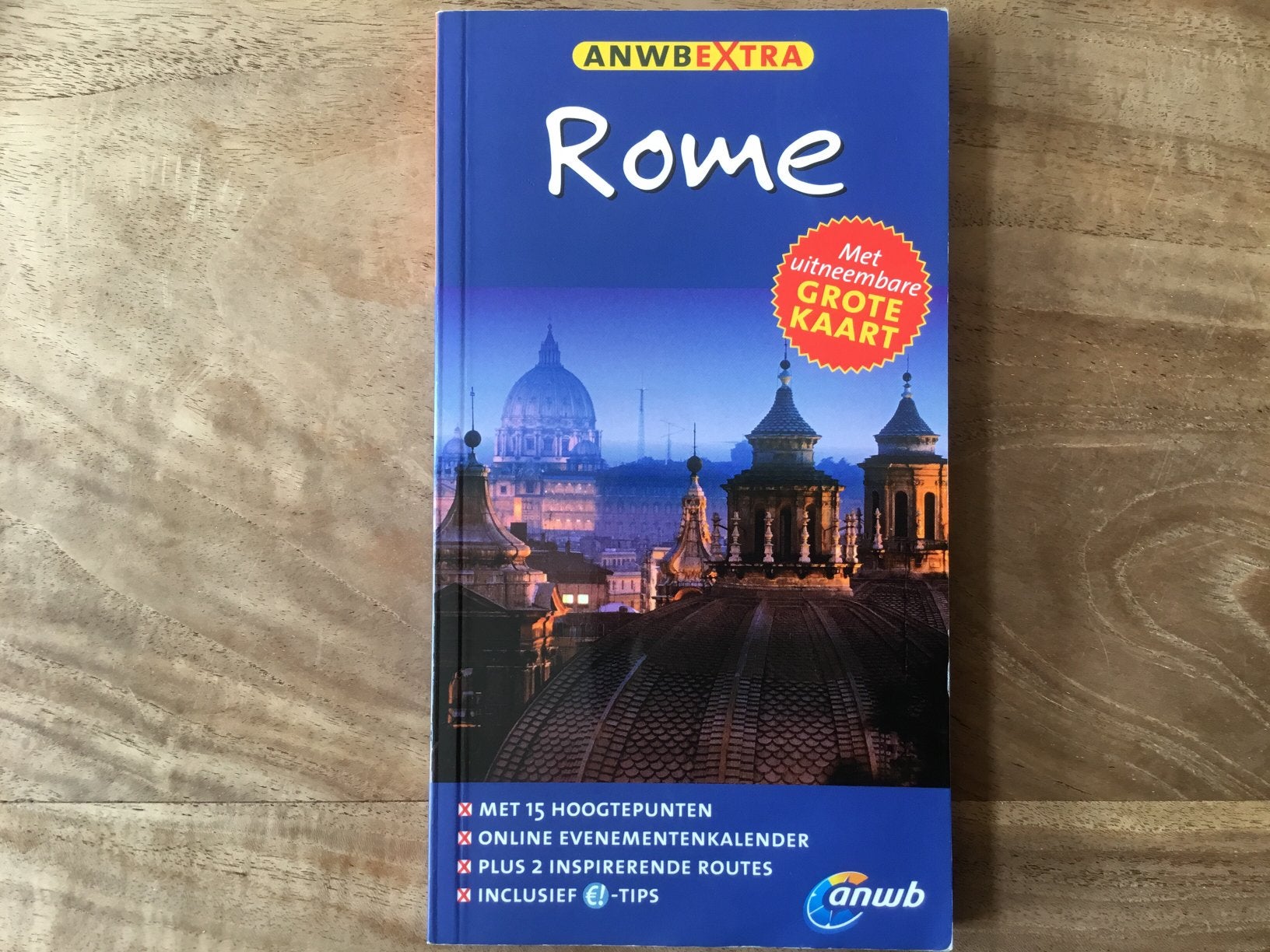 ANWB extra reisgids Rome + grote kaart., Europa, Ophalen of Verzenden, Zo goed als nieuw, Reisgids of -boek