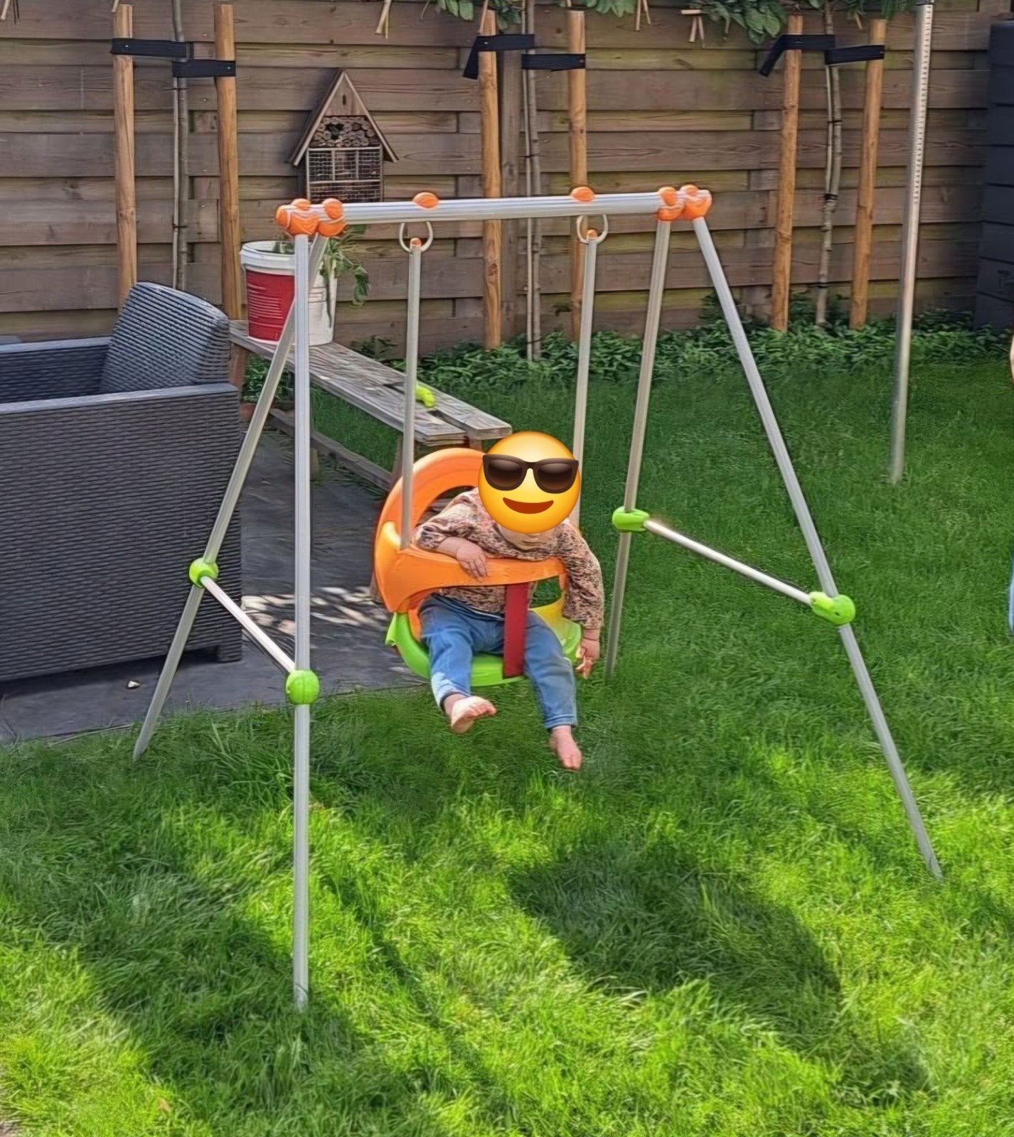 Smoby schommel met babyzitje, Kinderen en Baby's, Speelgoed | Buiten | Speeltoestellen, Ophalen, Gebruikt, Schommel