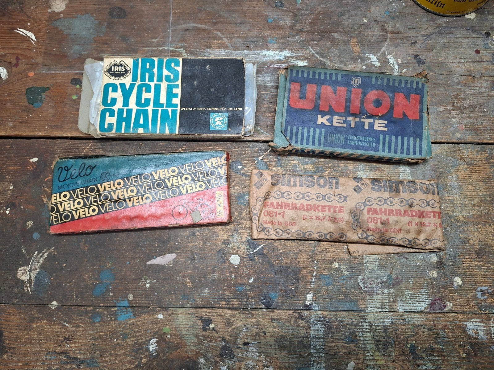 4  nos kettingen, Ophalen, Nieuw, Oldtimerfiets, Derailleur of Ketting