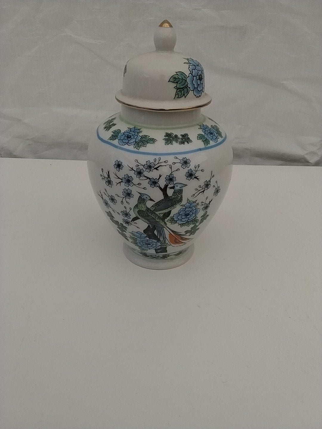 Decoratieve Chinese gemberpot met bloemen en vogels, Antiek en Kunst, Ophalen of Verzenden