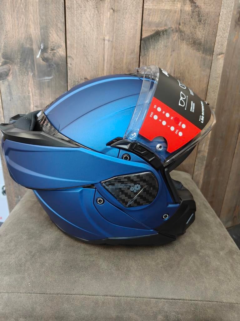 LS2 Flipover Helm XL motor, scooter, bromfiets, Systeemhelm, XL, Kinderen, Ophalen of Verzenden
