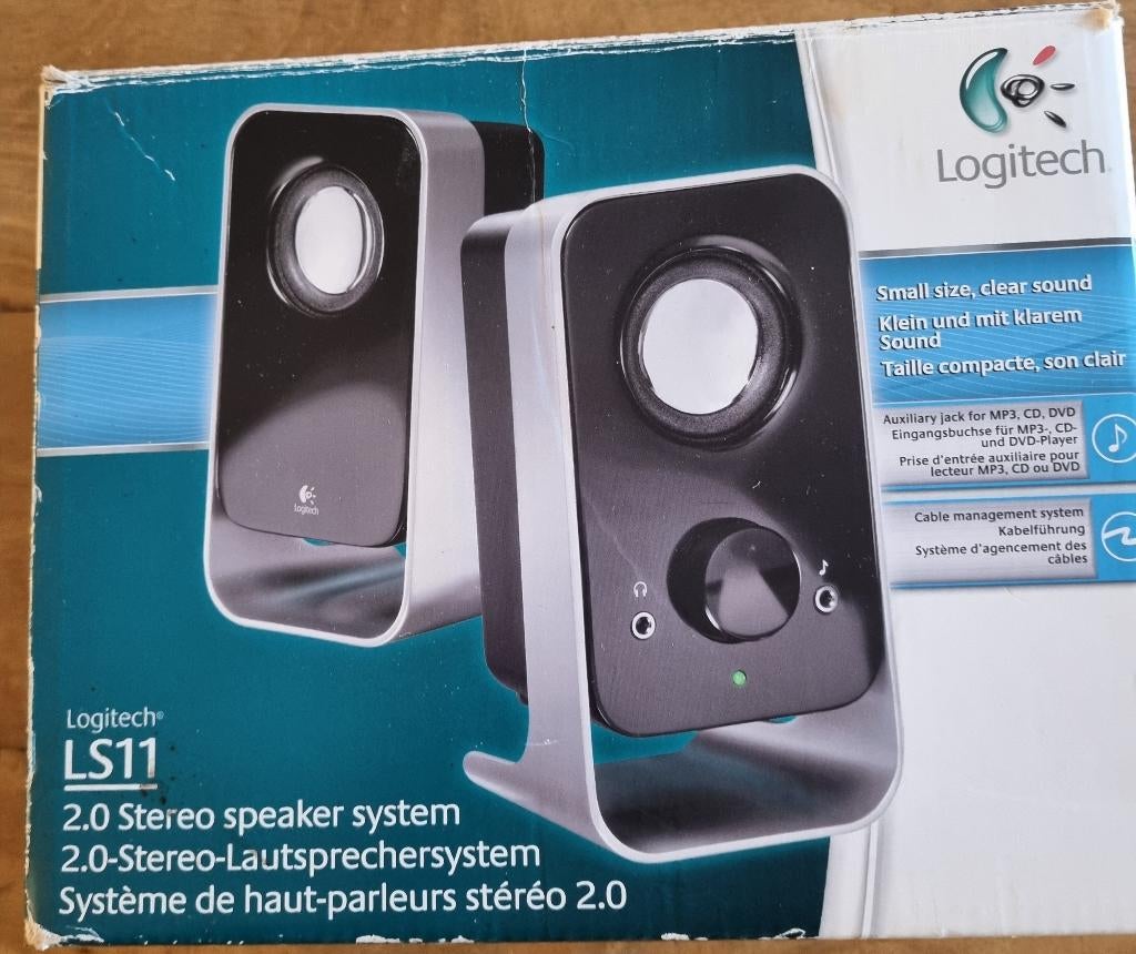 Stereo speaker system Logitech, Computers en Software, Pc speakers, Ophalen, Gebruikt, Audiokanaal 2, Zie fotos