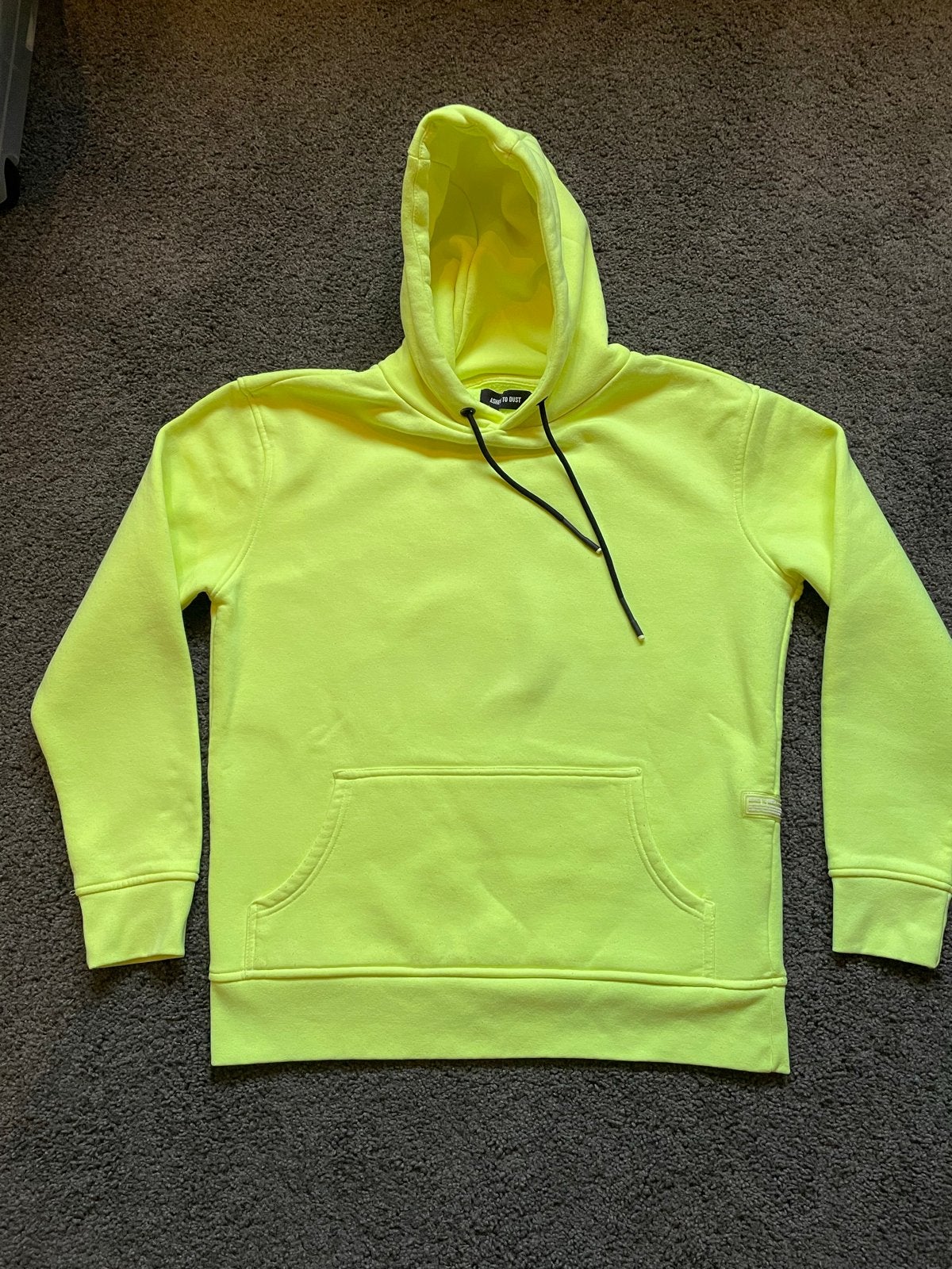 Ashes to Dust Fluor Gele Hoodie Maat S, Ophalen of Verzenden, Zo goed als nieuw