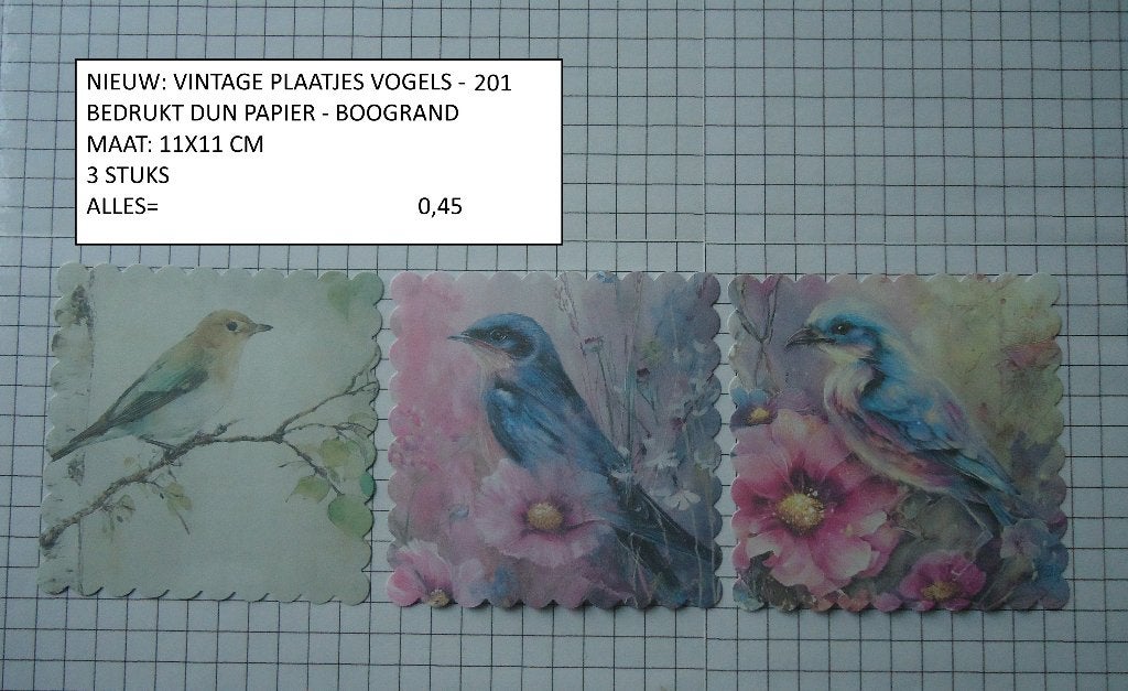 vintage plaatjes vogels 201 ( alleen verzenden, Hobby en Vrije tijd, Ophalen, Nieuw, Papier of Karton, Overige merken