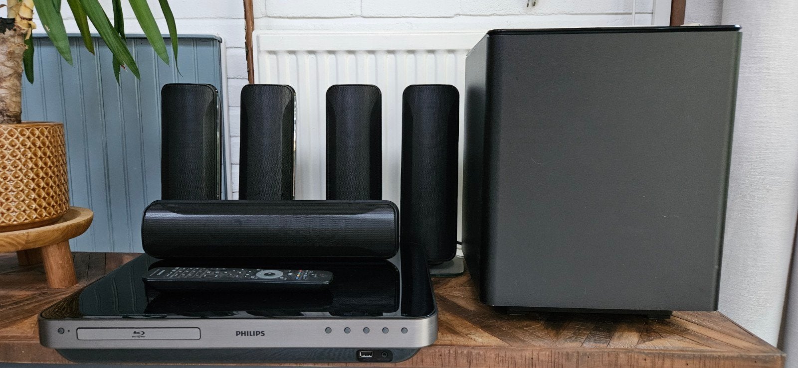 Philips Blu-ray Home Cinema Set met 5.1 speakers, Ophalen, Philips, Gebruikt, Blu-ray-speler