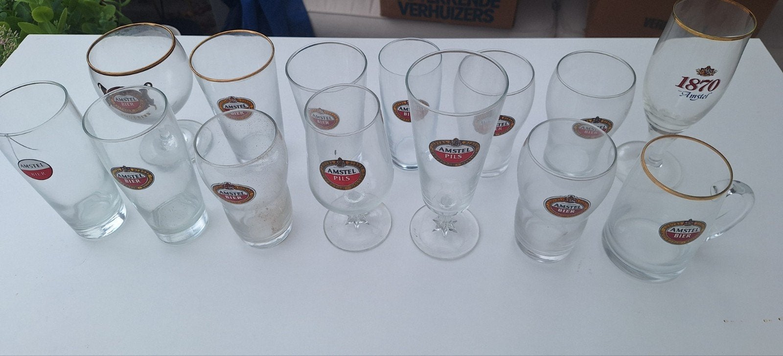 Amstel bierglazen, Ophalen, Gebruikt, Glas of Glazen, Amstel