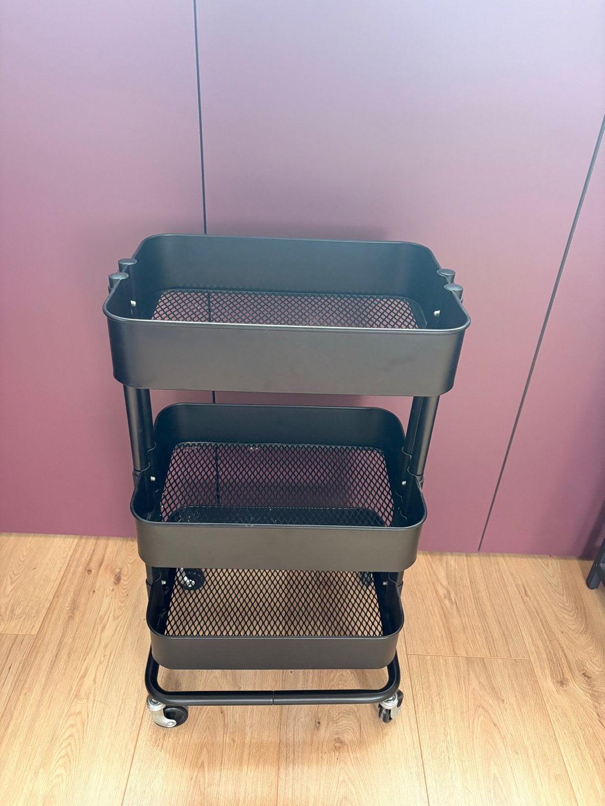 IKEA Raskog Trolley - Zwart, 35x45x77 cm - Nette staat, Ophalen, Gebruikt, Zwart, Metaal