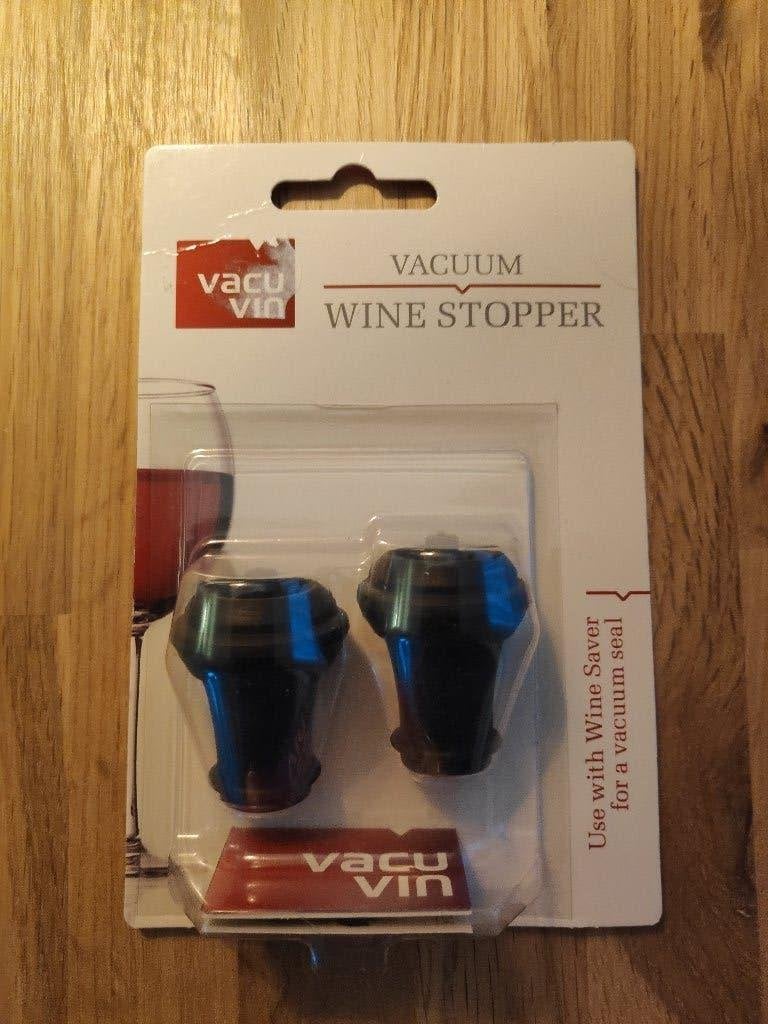 Vacu Vin Vacuüm Wijnstopper - Set van 2 nieuw, Overige typen, Nieuw, Ophalen of Verzenden, Zwart