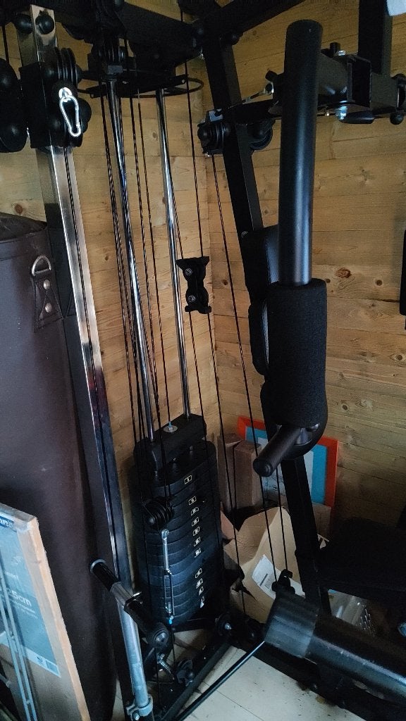 home gym fitness machine gewichten, Ophalen, Armen, Krachtstation, Zo goed als nieuw