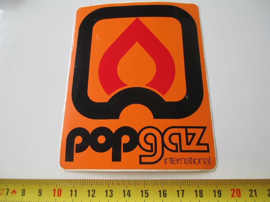 sticker POPGAZ international  logo, Ophalen, Zo goed als nieuw