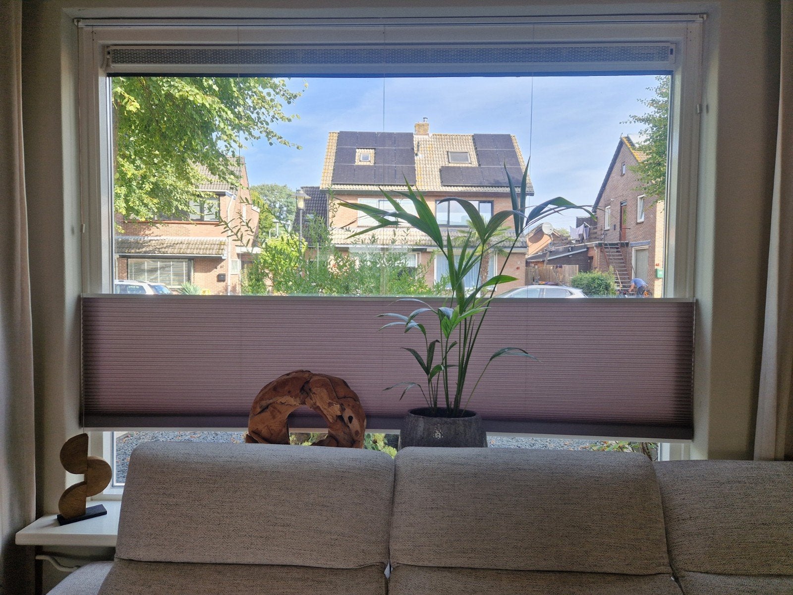 plissé gordijn zo goed als nieuw, Ophalen, Overige materialen, Overige merken, Beige