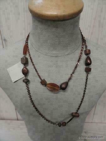 Ketting Manouk, nieuw koperkleur en bruin., Ophalen of Verzenden, Nieuw, Bruin