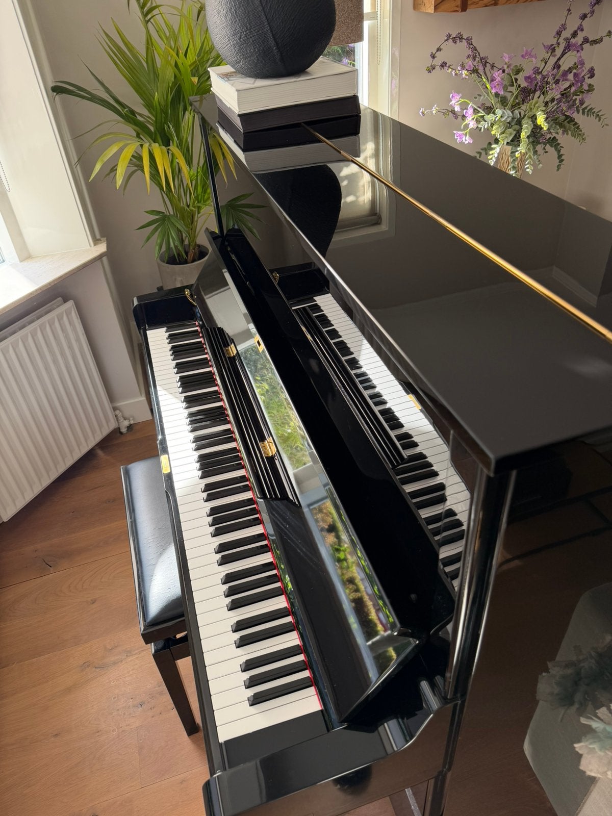 Yamaha piano U3M zwart hoogglans, Ophalen, Gebruikt, Zwart, Piano