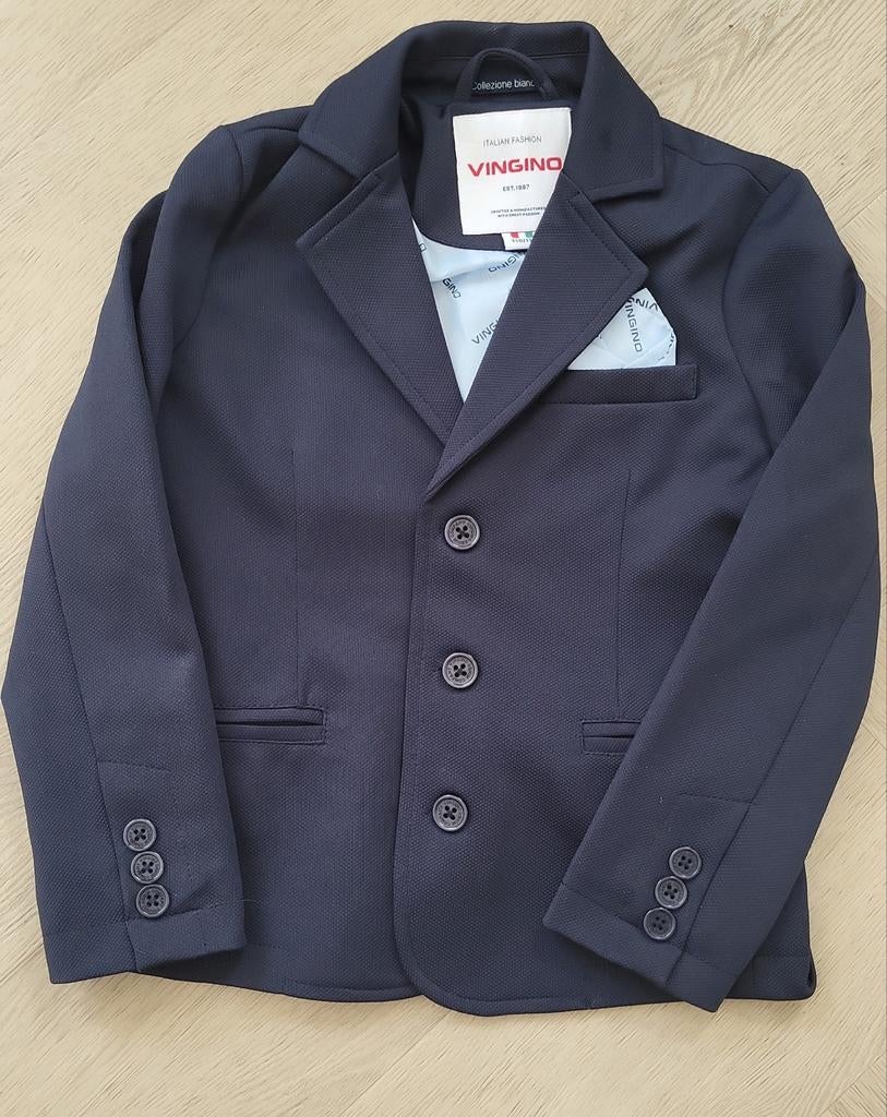 Nieuwe donkerblauwe Vingino blazer / colbertje maat 110/116, Ophalen of Verzenden, Nieuw, Vingino, Jongen