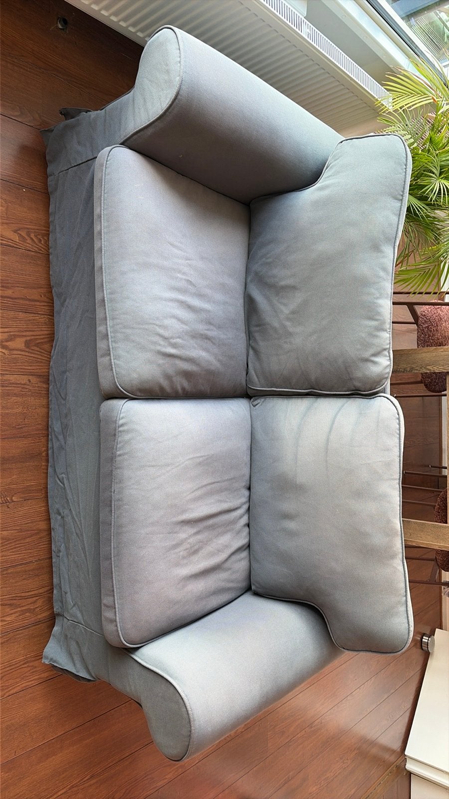 Ektorp Ikea grijze tweepersoonsbank, Ophalen, Gebruikt, 150 tot 200 cm, Tweepersoons
