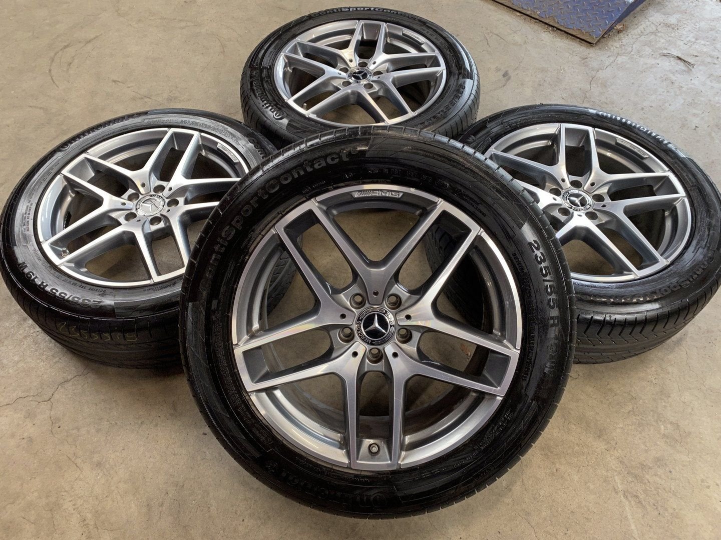 ✅19 inch originele AMG velgen + winterbanden Mercedes GLC, Auto-onderdelen, 19 inch, Gebruikt, -, -