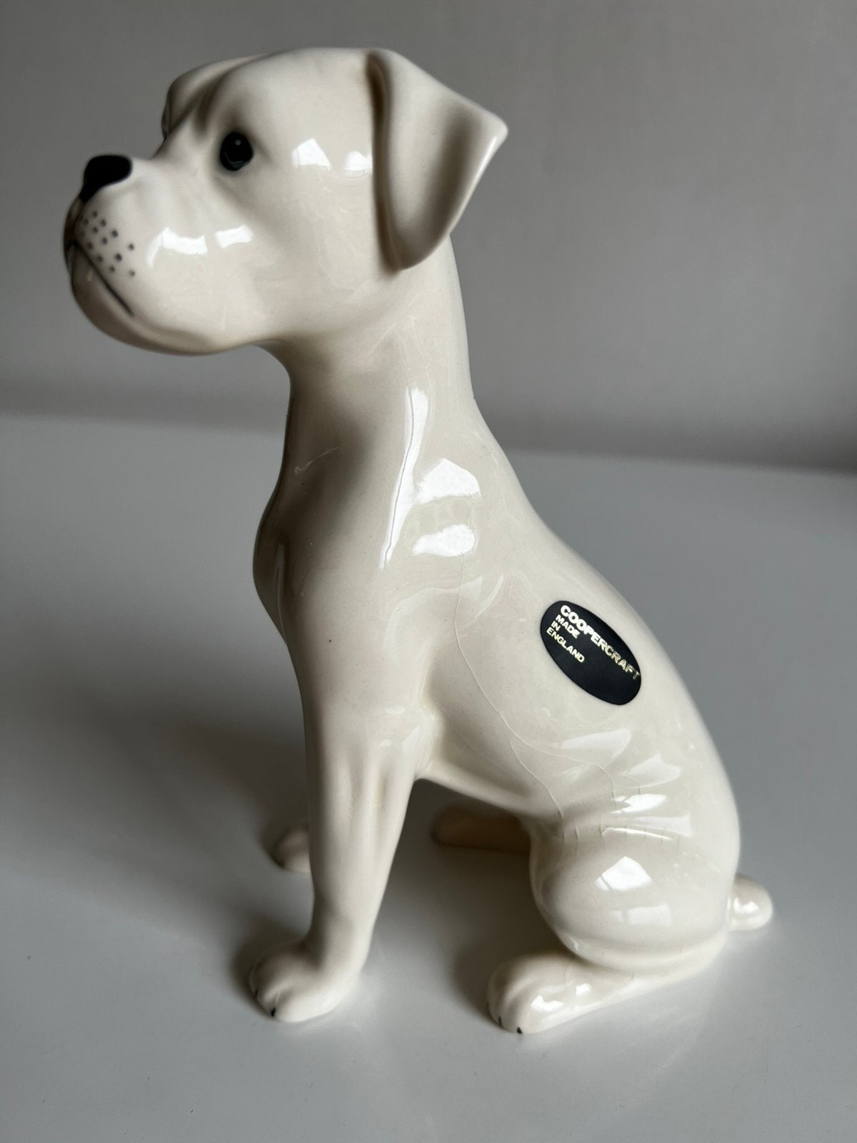 Vintage Coopercraft England Porselein Boxer Hond Jaren 60, Antiek en Kunst, Antiek | Porselein, Ophalen of Verzenden