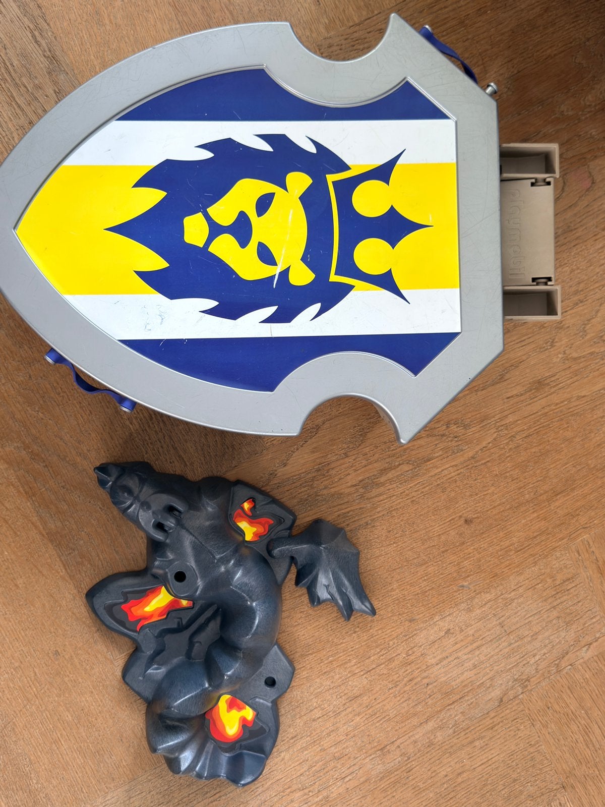 Vintage Playmobil schild ridders met draak eiland, Kinderen en Baby's, Ophalen, Gebruikt, Losse onderdelen, Kasteel/Fort