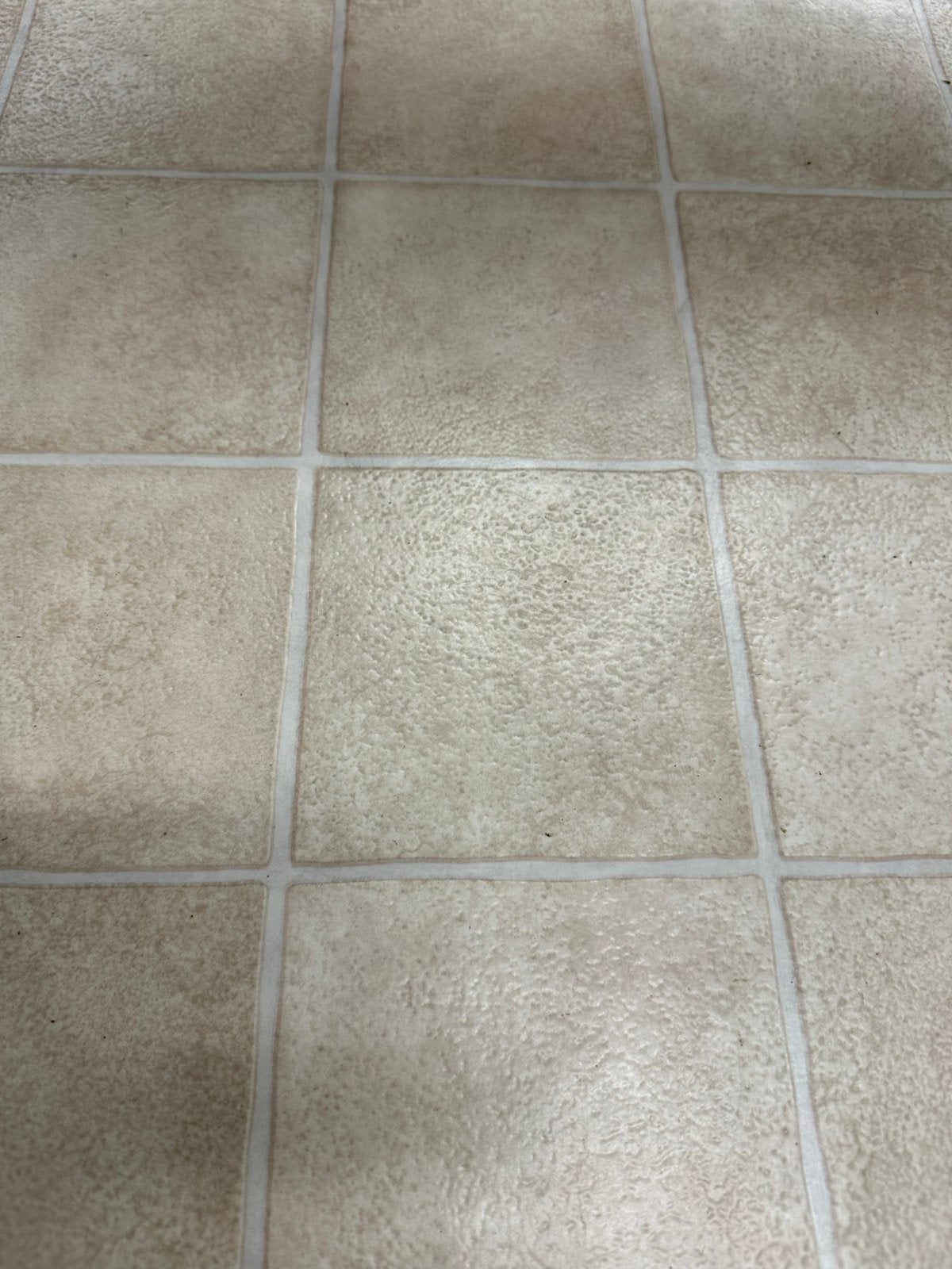 Vinyl Novilon Tegel Motief Beige - 25x4m (100m²), 75 m² of meer, Beige, Nieuw, Ophalen of Verzenden