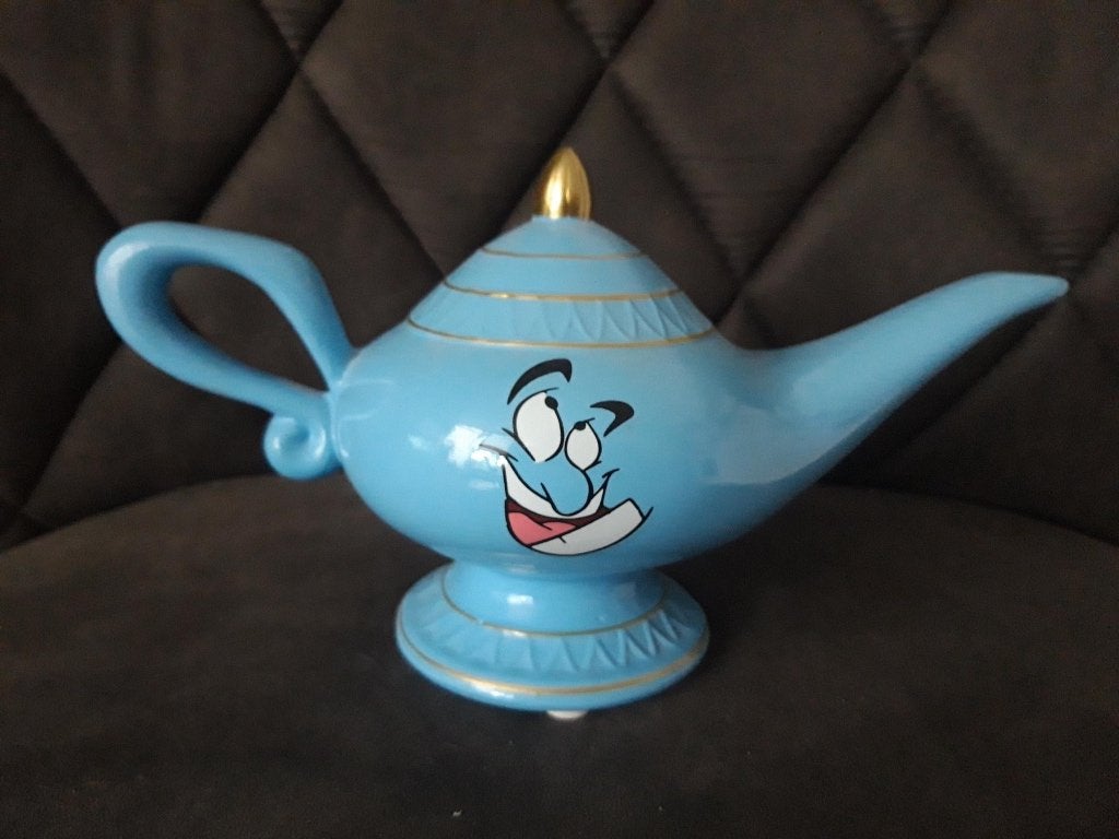 Disney's Aladdin Genie spaarpot lamp keramiek, Ophalen of Verzenden, Overige figuren, Zo goed als nieuw, Beeldje of Figuurtje