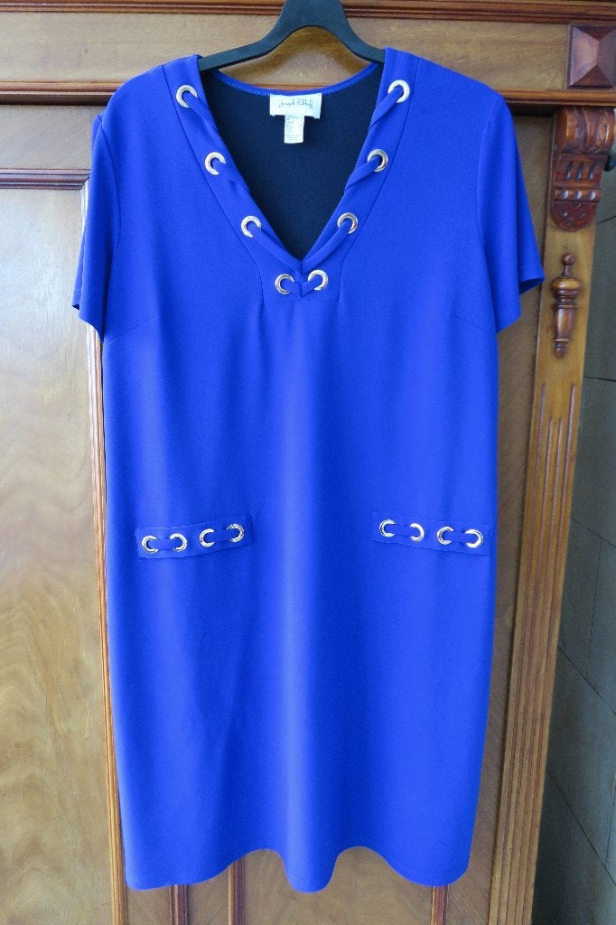 Koningsblauwe jurk maat 46, Joseph Ribkoff, Blauw, Maat 46/48 (XL) of groter, Joseph Ribkoff, Ophalen of Verzenden