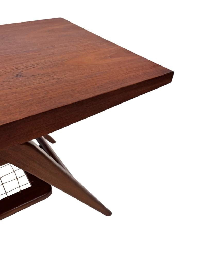 Vintage Salontafel Teak jaren 60 Louis van Teeffelen stijl, Huis en Inrichting, Tafels | Salontafels, 100 tot 150 cm, Vintage