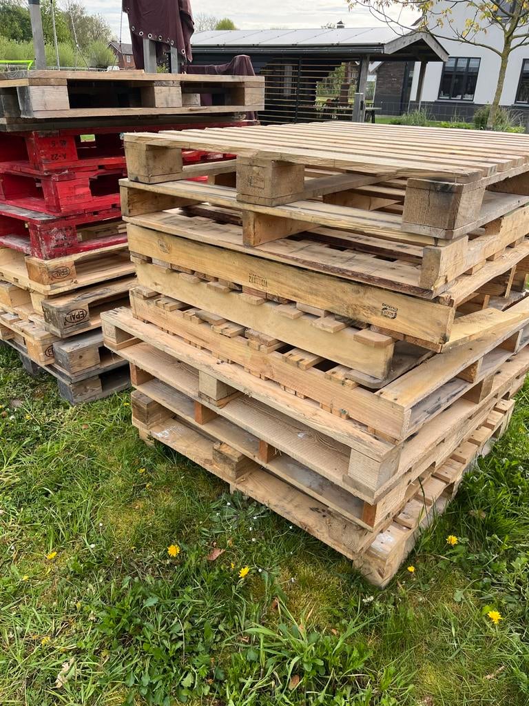 10 stevige pallets 100 x 120 cm, Ophalen, Gebruikt