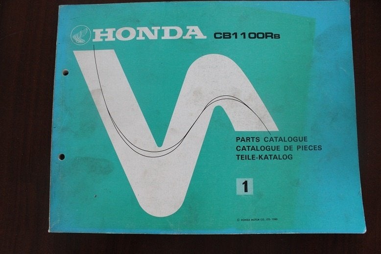CB1100Rb 1980 motorcycle parts catalogue CB1100R, Ophalen of Verzenden, Honda